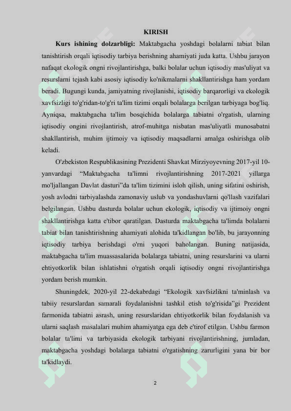 Maktabgacha yoshdagi bolalarni tabiat bilan tanishtirish orqali iqtisodiy tarbiya berishning ahamiyati 2