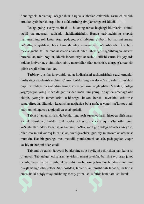 Maktabgacha yoshdagi bolalarni tabiat bilan tanishtirish orqali iqtisodiy tarbiya berishning ahamiyati 6