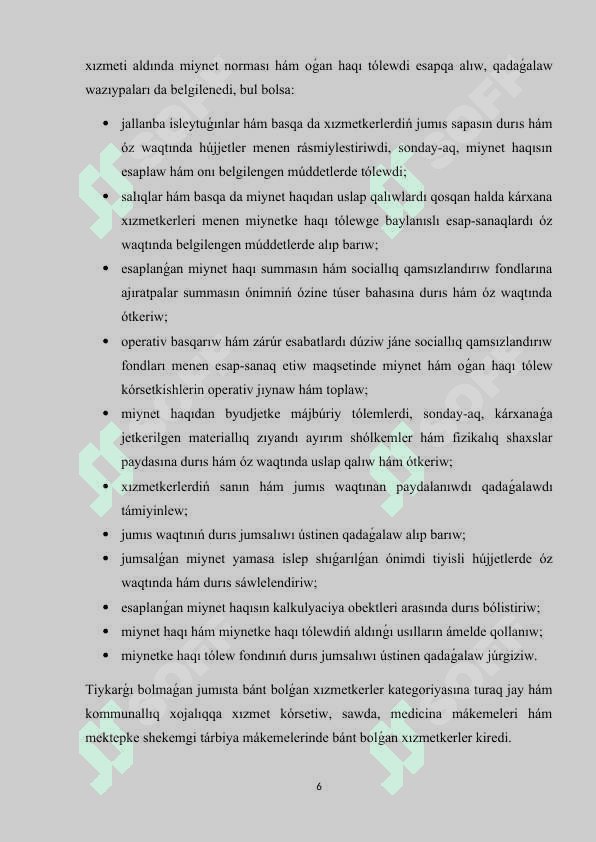 Miynet haqi tólem esabi 6