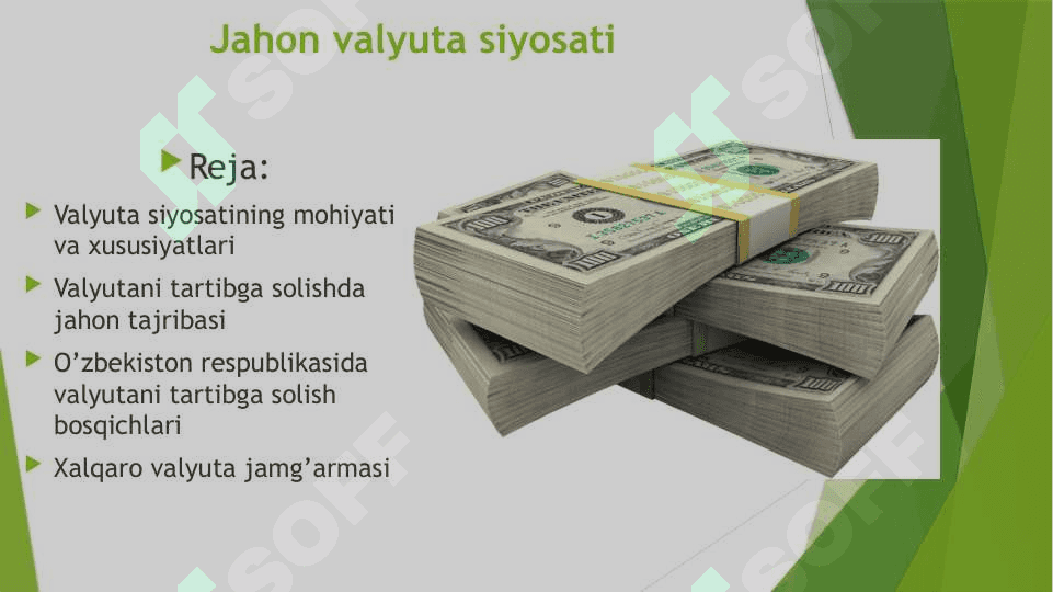 JAHON VALYUTA SIYOSATI 2