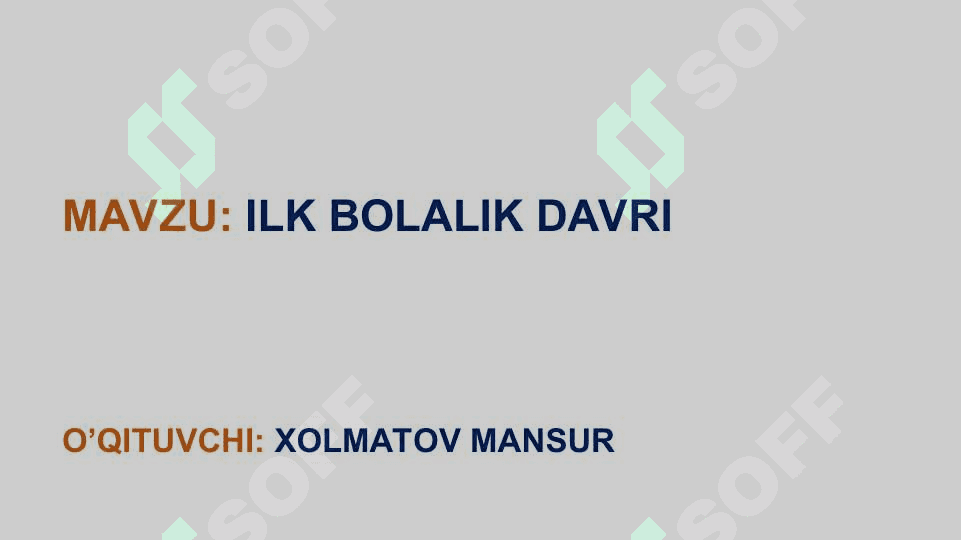 CHAQALOQLIK VA GO’DAKLIK DAVRINING PSIXOLOGIK XUSUSIYATLARI 8