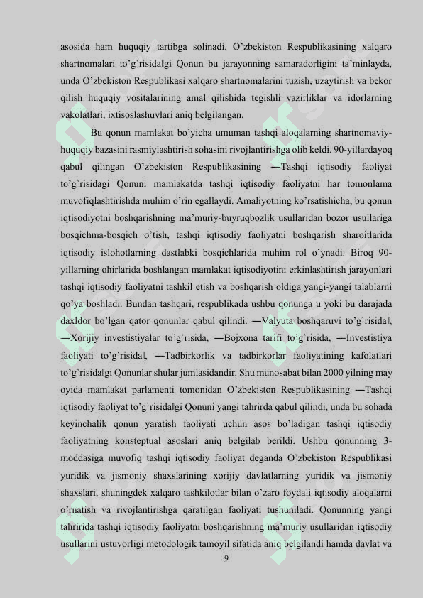 IQTISODIY FAOLIYATNI DAVLAT TOMONIDAN TARTIBGA SOLISH SAMARADORLIGI..docx 8