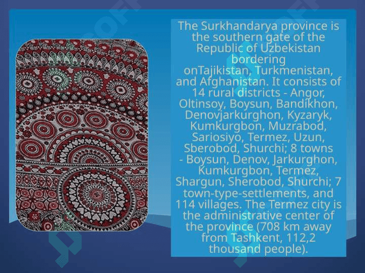 SURKHANDARYA PROVINCE 2