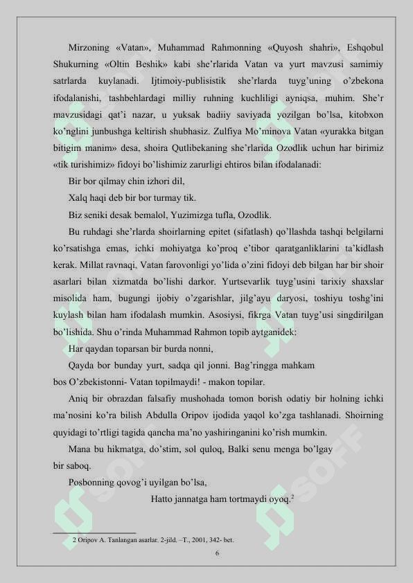 Hozirgi O’zbek She’riyatida Ruhiy Kechinma Va Badiiy Ifoda 6