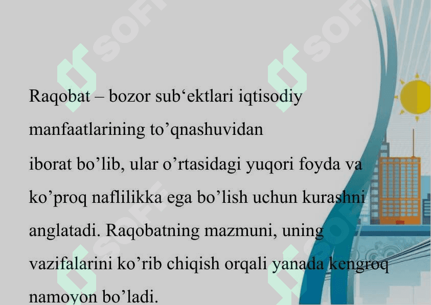 Raqobat va narxning shakllanishi 4