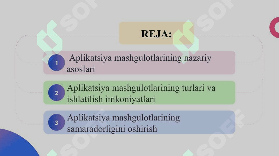 Aplikatsiya mashgulotlari slayd 2