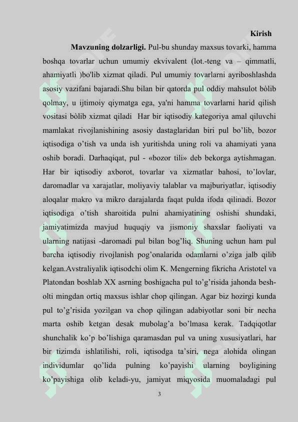 PUL MUOMALASINI BARQARORLASHTIRISH 2