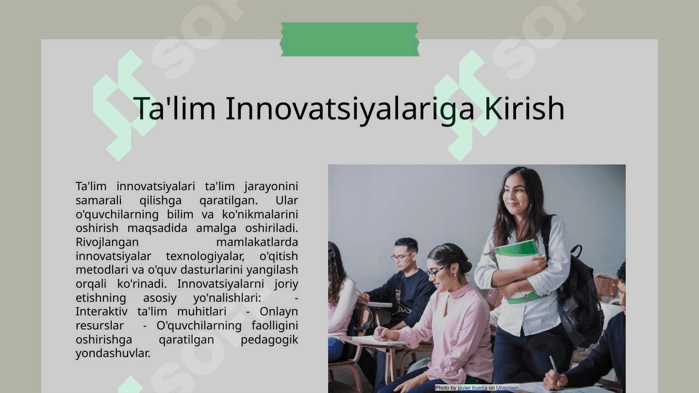 Rivojlangan xorijiy mamlakatlarda ta'lim tizimi 8