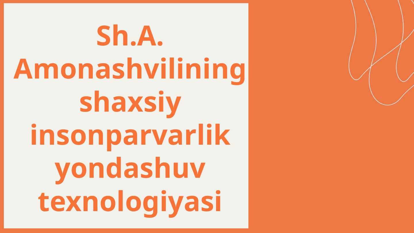 shaxsiy insonparvarlik yondashuv texnologiyasi