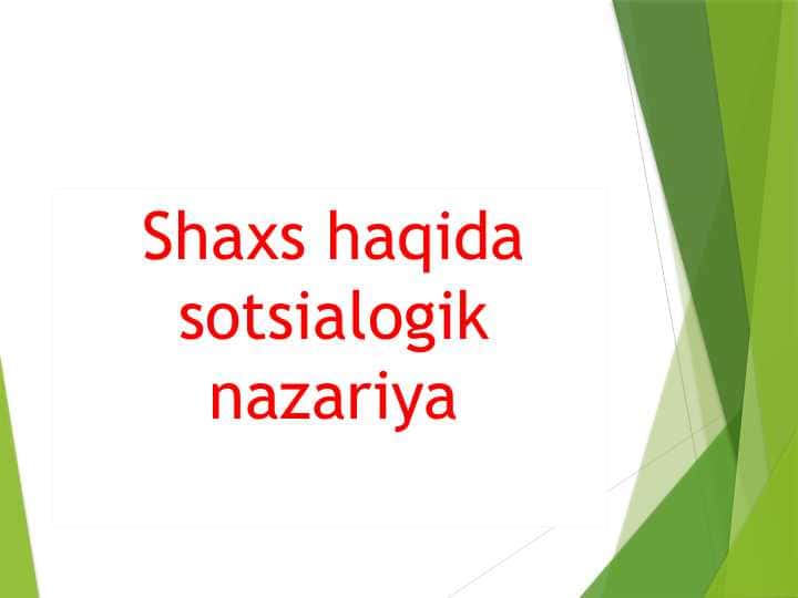 sotsialogik nazariya 1