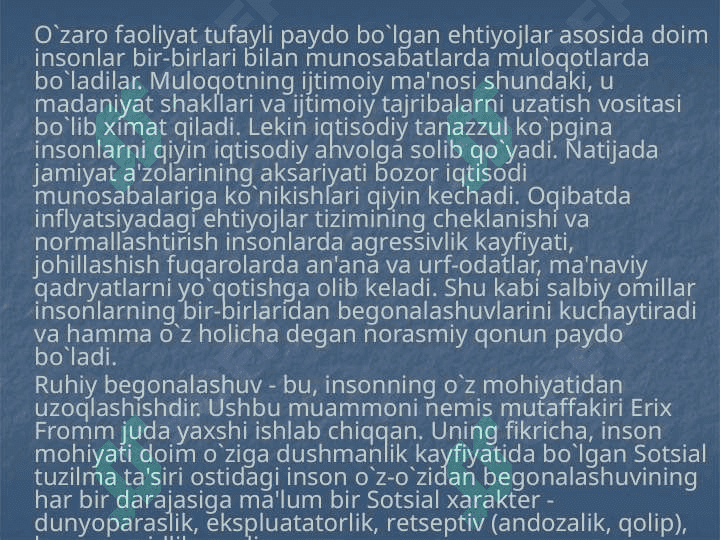 Hayot sotsiologiyasi 6