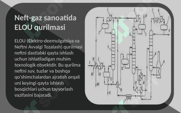 ELOU Elektro-deemulgatsiya va neftni avvalgi tozalash 4