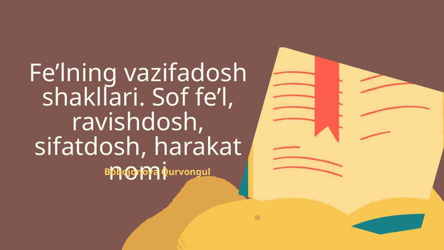 Fe'lning vazifadosh shakllari 1