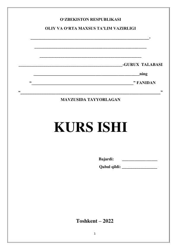 Kurs ishi Abdulla Oripov She'riyati 1