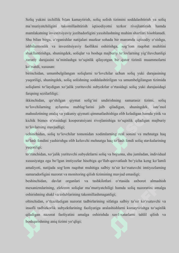 O‘zbekiston Respublikasida soliq siyosatini takomillashtirish yo'llari 2