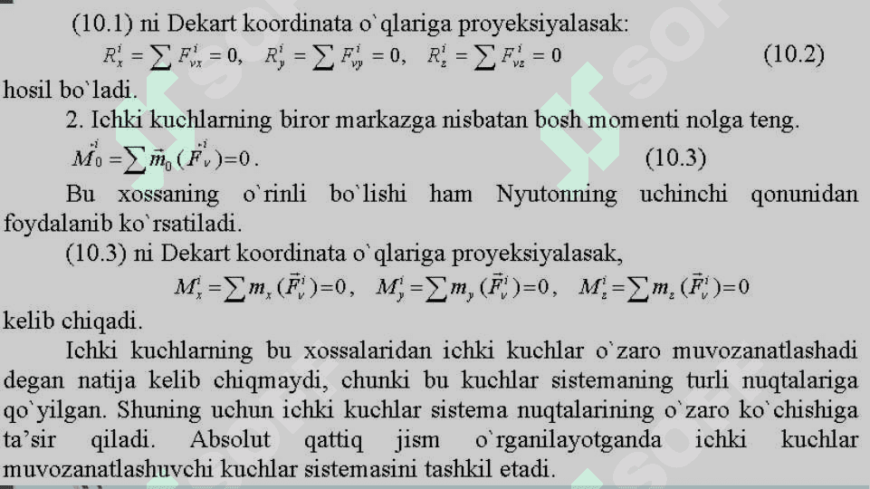 Mexanik sistema. Qattiq jismning inersiya momenti 4