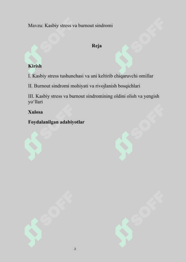 Kasbiy stress va burnout sindromi 2