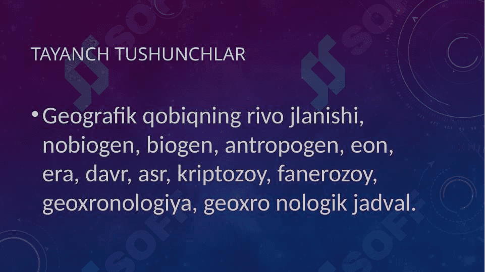 Geografik qobiqning rivojlanish bosqichlari 2