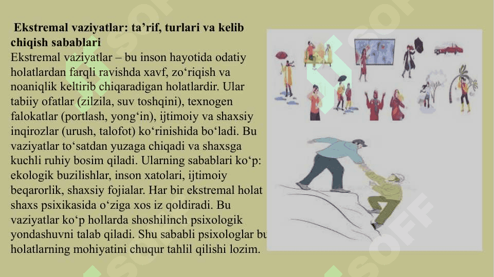 Ekstremal vaziyatlar psixologiyasida inqiroz 5