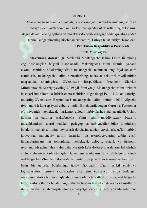 Maktabgacha ta'lim tashkilotida bolalarni tasviriy faoliyat mashg'ulot jihozlaridan foydalanishga o'rgatish. 2