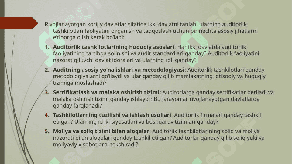 Fransiya va Germaniya auditorlik faoliyatini taqqoslash va tahlil 2