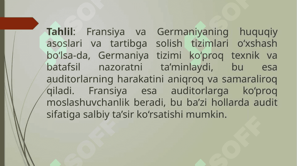 Fransiya va Germaniya auditorlik faoliyatini taqqoslash va tahlil 4