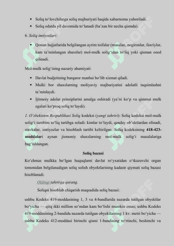 Soliqlar va soliqqa tortish fani bo‘yicha kurs ishikurs ishi 4