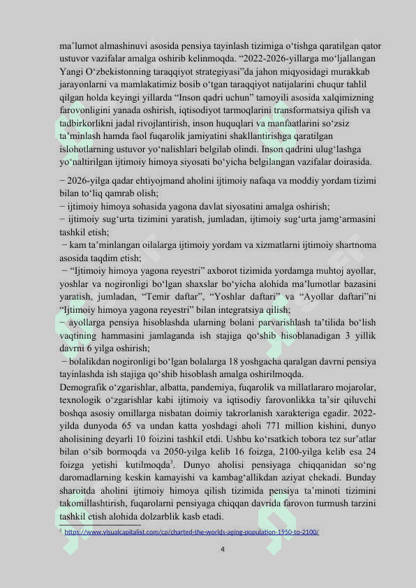 O’zbekistonda pensiya ta`minoti tizimi muammolari va ularni hal etish yo`llari 4