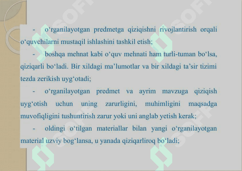 Talabalar bilan o’tkaziladigan amaliy 8