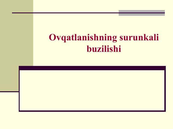 Оvqatlanishning surunkali buzilishi 1