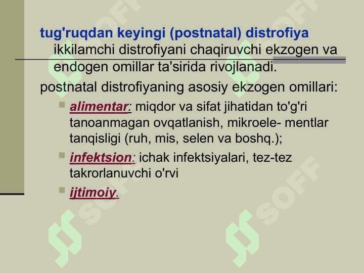 Оvqatlanishning surunkali buzilishi 6