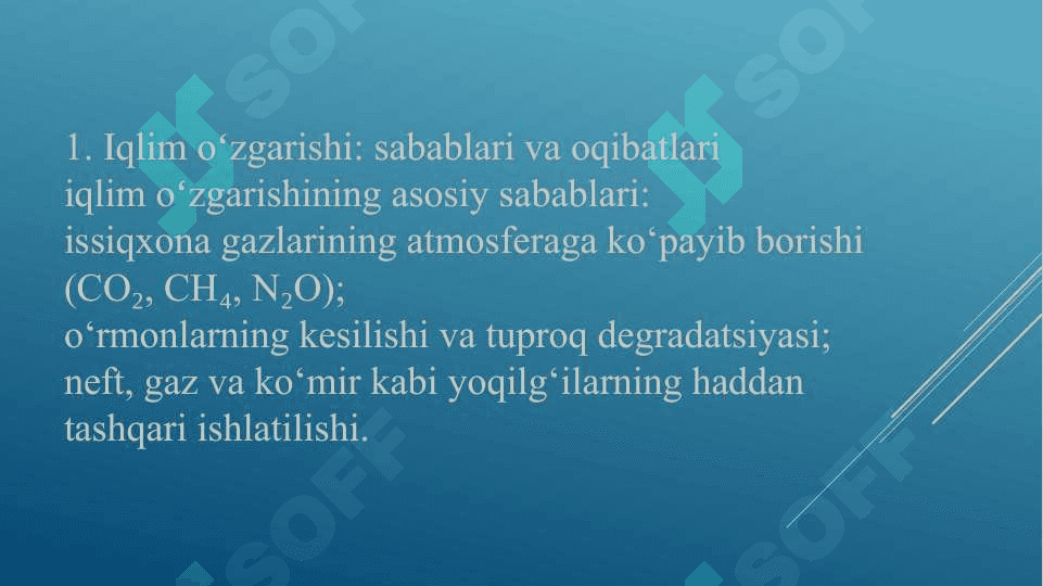 “Iqlim oʻzgarishi oqibatlariga moslashish va tabiiy resurslardan oqilona foydalanish yoʻllari” 6