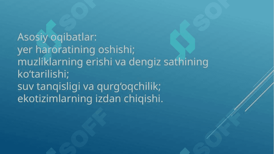 “Iqlim oʻzgarishi oqibatlariga moslashish va tabiiy resurslardan oqilona foydalanish yoʻllari” 8
