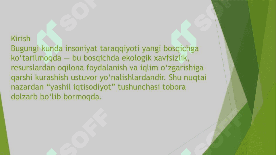 Yashil iqtisodiyotning axborot resurslari 3
