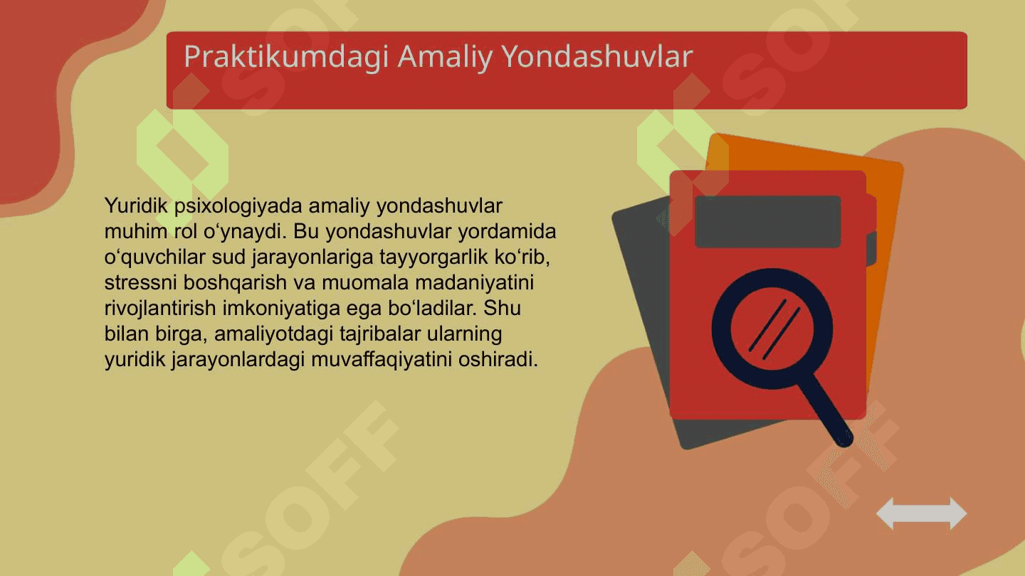 Tadbiqiy yuridik psixologiya va praktikum fanining maqsad va vazifalari 7