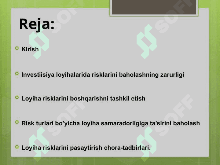 Biznesda investitsion baholashning amaliy jihatlari 2