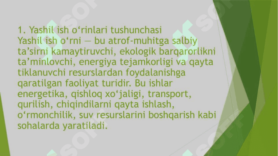 Yashil ish o‘rinlari yaratish yo‘llari 5