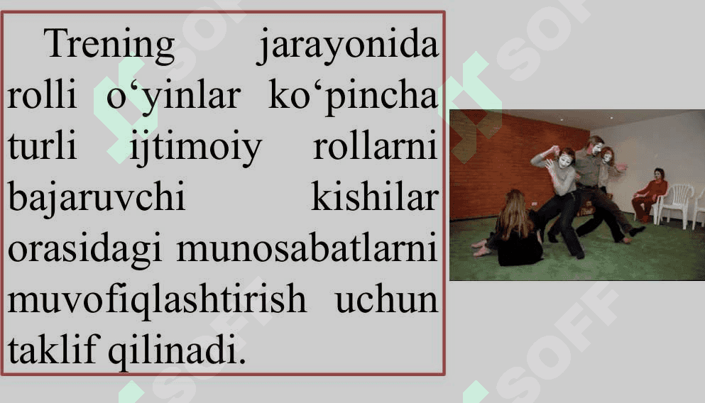 ROLLI O‘YINLARNI O‘TKAZISH QOIDALARI 7