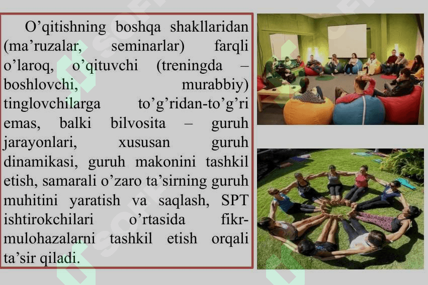 SOTSIAL PSIXOLOGIK TRENINGDA GURUHIY DINAMIKA JARAYONLARI 4