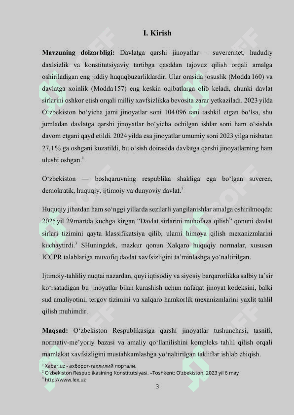 O’zbekiston respublikasiga qarshi jinoyatlar 3