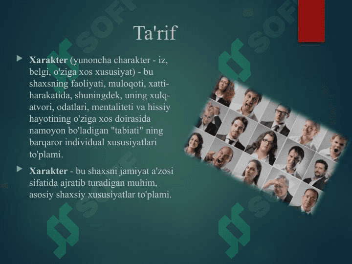 Harakter 3