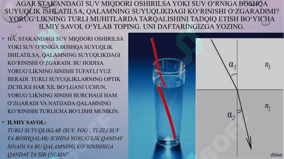 yorug`lik sinishi 2