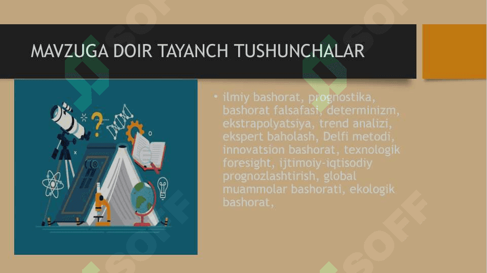 Ilmiy bashorat tarkibi. Ilmiy bashorat metodlari 3