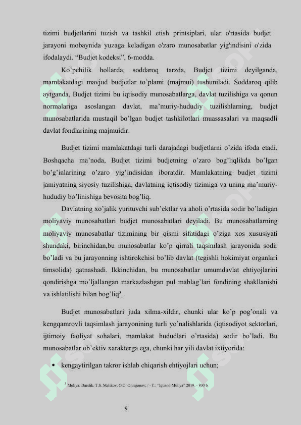 O'ZBEKISTONDA RESPUBLIKASI DAVLAT BUDJETI BUDJET TAQCHILLIGI 7