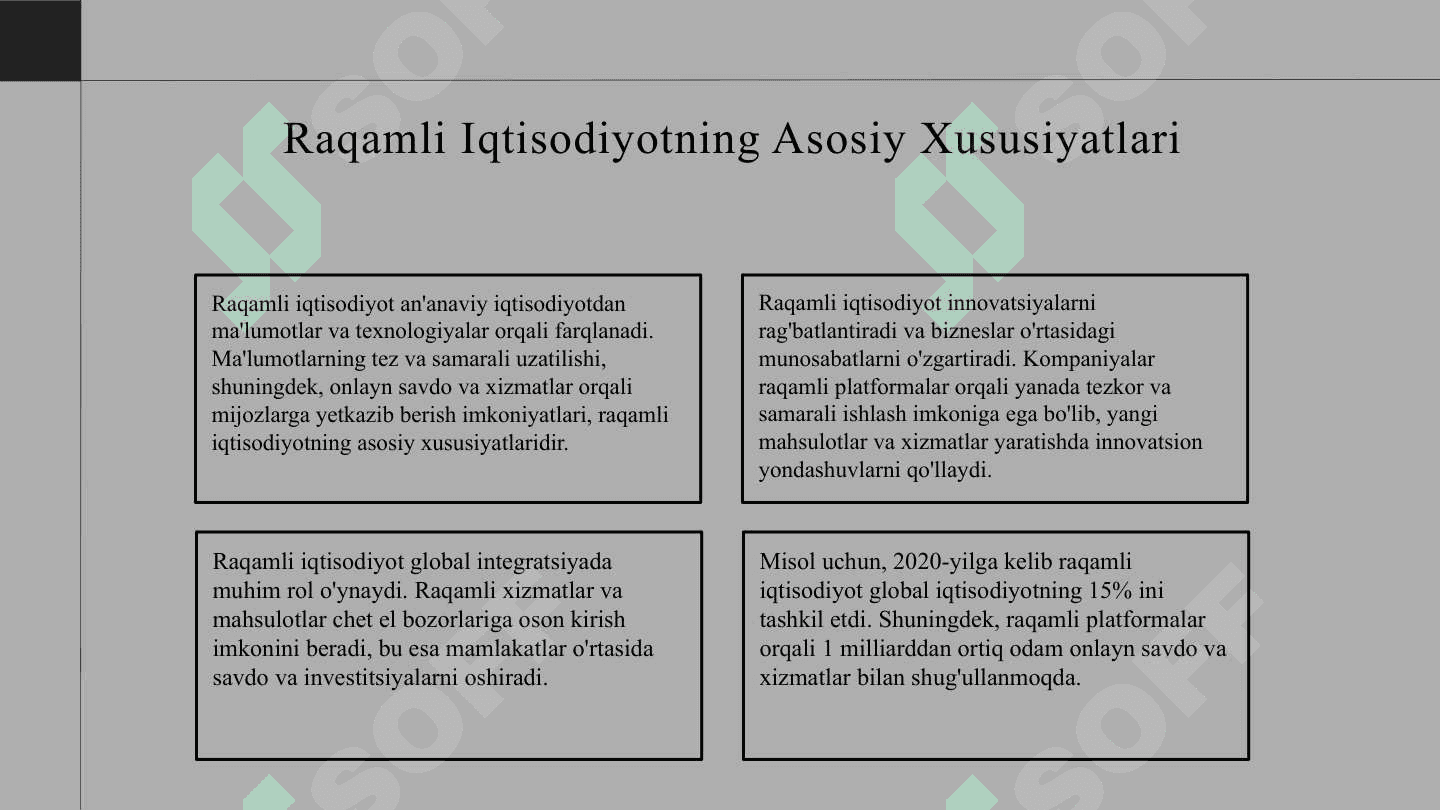 Raqamli iqtisodiyot glaballashuvning yangi bosqichi sifatida 3