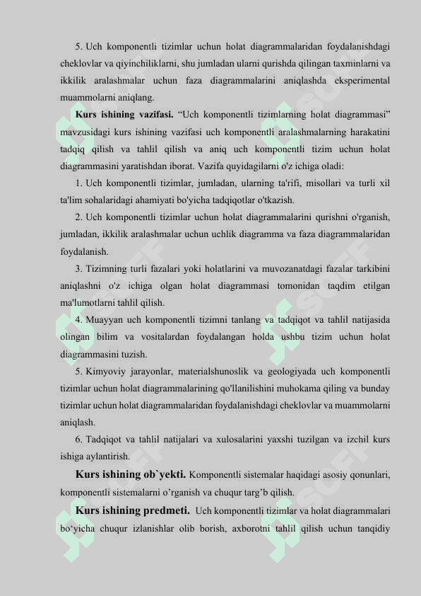 Uch komponentli tizimlar uchun holat diagrammasi kurs ishi 3
