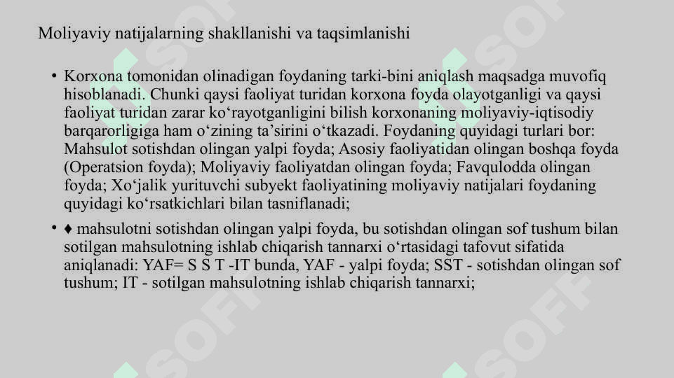 Moliyaviy natijalar to’g’risidagi hisobot 3