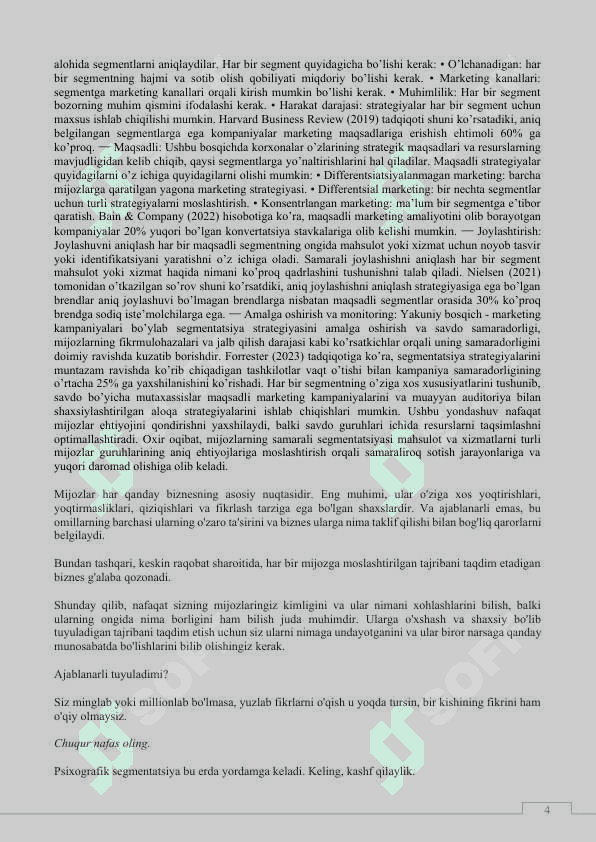 Segmentatsiya va targetlashtirish 4