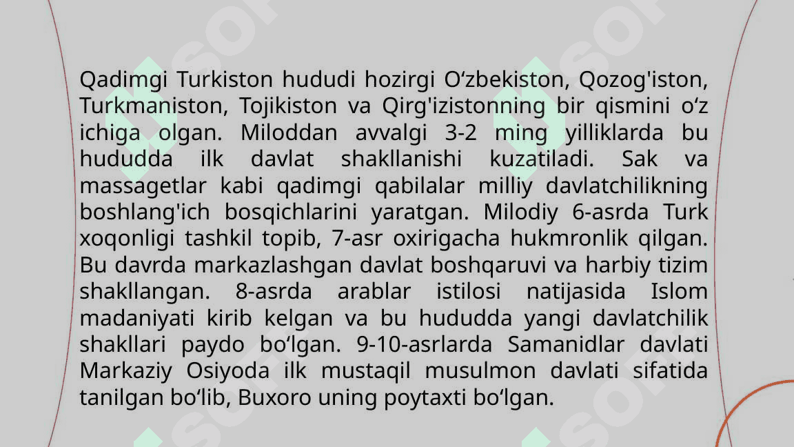 QADIMGI VA ILK O'RTA ASRLARDAGI DAVLATCHILIKNING ASOSIY BOSQICHLARI 7
