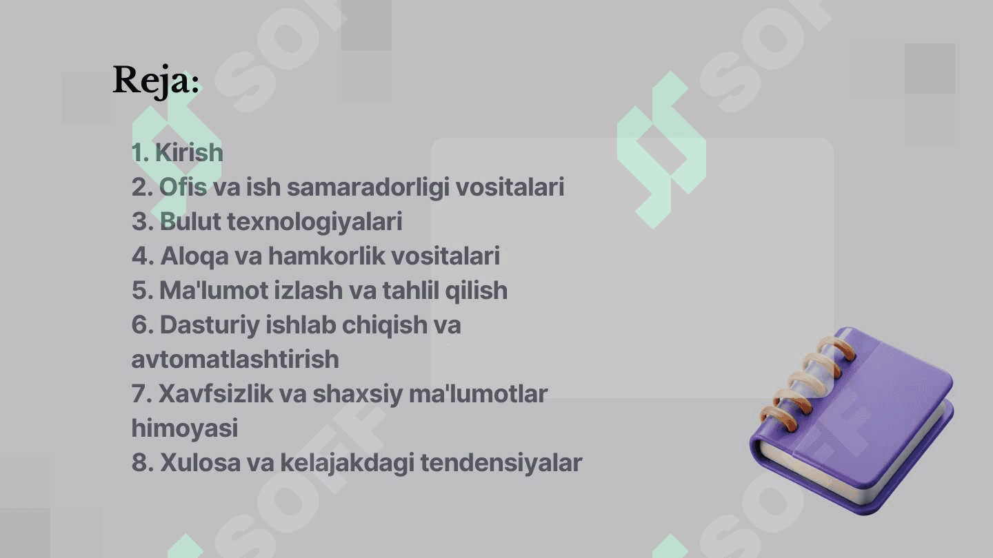 Google va Microsoft vositalari va xizmatlaridan foydalanish 2